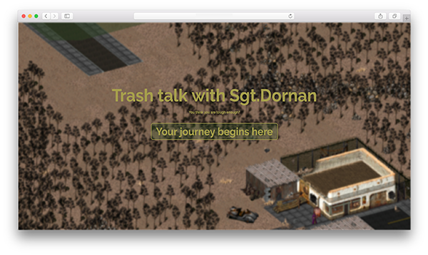 Talking with sgt.Dornan